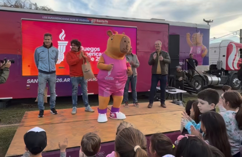 Imagen de Juegos Suramericanos: el tour interactivo fue en el Paseo Juan Ascierto con presencia de deportistas ol&iacute;mpicos locales