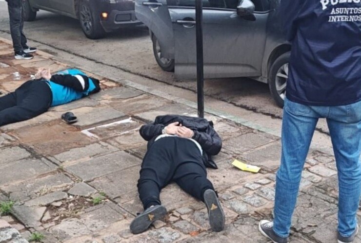 El arresto en la costanera rosarina del martes por la tarde.