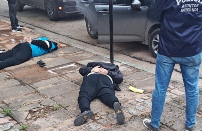 El arresto en la costanera rosarina del martes por la tarde.