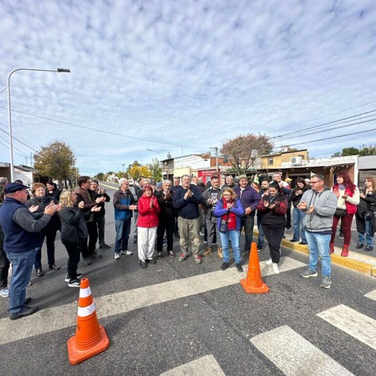 Una de las primeras movilizaciones de los vecinos de Ruta 21, Foto: Archivo