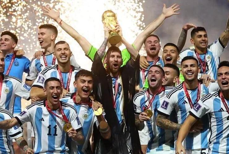 La selecci&oacute;n argentina fue campe&oacute;n en Qatar 2022