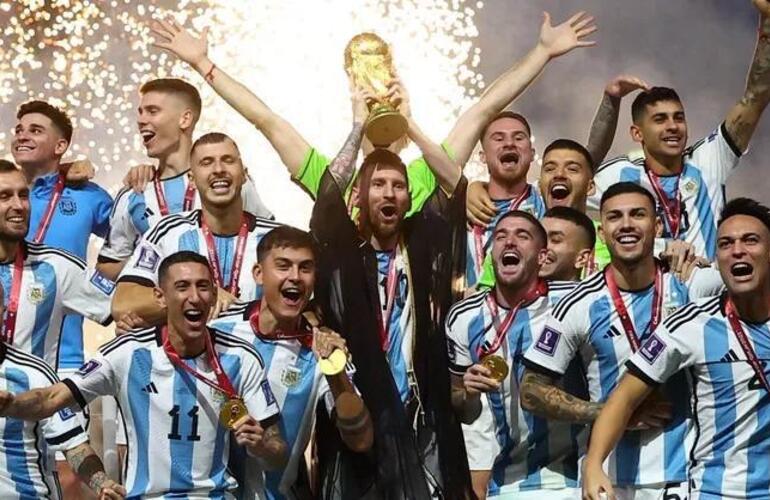 La selecci&oacute;n argentina fue campe&oacute;n en Qatar 2022