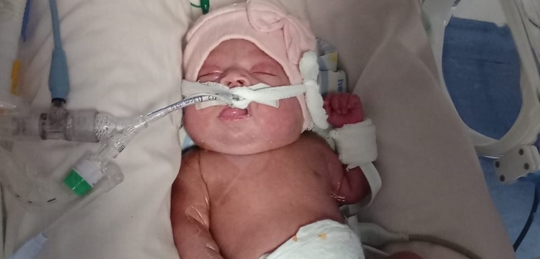 Su mam&aacute; nos envi&oacute; esta foto tomada hoy.