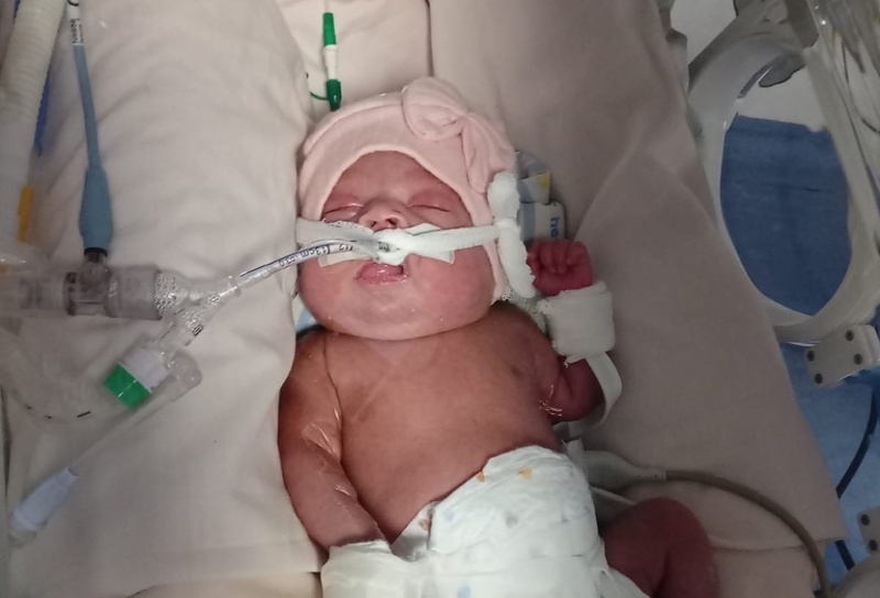 Su mam&aacute; nos envi&oacute; esta foto tomada hoy.