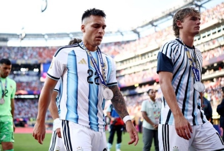 Lautaro Mart&iacute;nez no pudo ingresar en la final del Mundial.