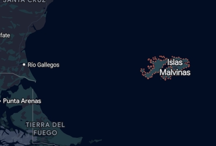 Imagen de Google Maps y Apple Maps actualizaron la denominaci&oacute;n del archipi&eacute;lago y muestran "Islas Malvinas"