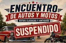 Imagen de El encuentro de autos y motos cl&aacute;sicas fue suspendido y se aguarda la confirmaci&oacute;n de nueva fecha.