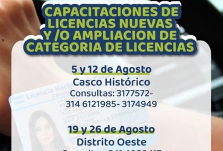 Imagen de Alvear Ciudad inform&oacute; el cronograma de capacitaciones para licencias de conducir de agosto
