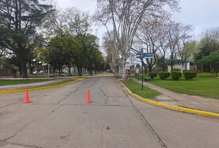 Imagen de Tr&aacute;nsito afectado: Calzada cortada en zona del anfiteatro por tareas de mantenimiento