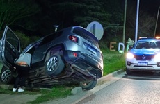 Imagen de General Lagos: Conductor alcoholizado termin&oacute; en la zanja