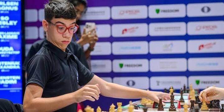 Imagen de Faustino Oro consolida su lugar en la &eacute;lite tras vencer nuevamente al n&uacute;mero uno Magnus Carlsen