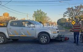 Imagen de Choque entre una camioneta y una moto