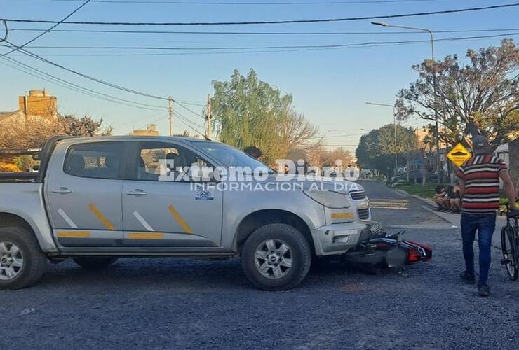 Imagen de Choque entre una camioneta y una moto
