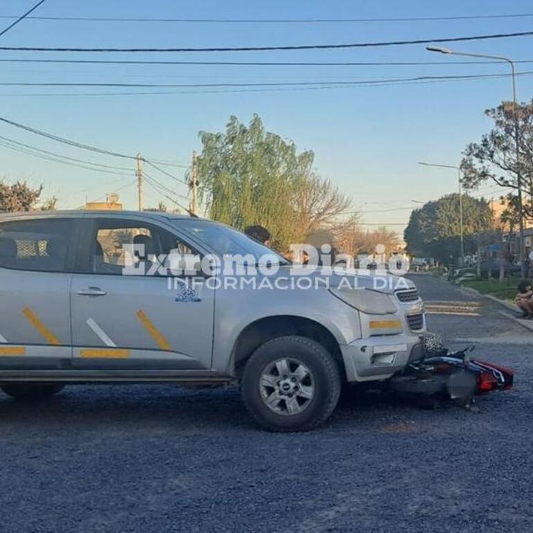 Imagen de Choque entre una camioneta y una moto