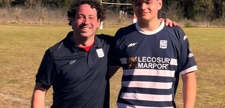 Imagen de Joaqu&iacute;n Mart&iacute;n e Iv&aacute;n Sleiman, orgullo de Talleres en el seleccionado rosarino M16 en Rugby