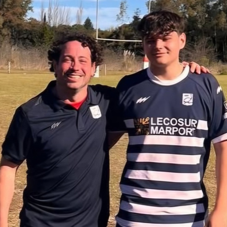 Imagen de Joaqu&iacute;n Mart&iacute;n e Iv&aacute;n Sleiman, orgullo de Talleres en el seleccionado rosarino M16 en Rugby