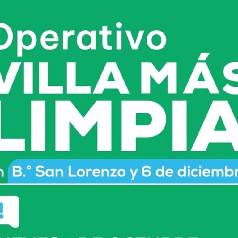 Imagen de Villa M&aacute;s Limpia llegar&aacute; a los barrios San Lorenzo y 6 de Diciembre