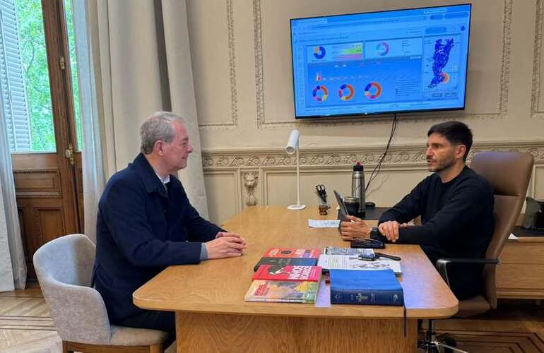 Imagen de Maximiliano Pullaro recibi&oacute; en Rosario a Daniel Tonelli para abordar la situaci&oacute;n financiera y proyectos clave para Arroyo Seco