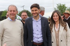 Daniel Tonelli, Maximiliano Pullaro y Celina Martini.