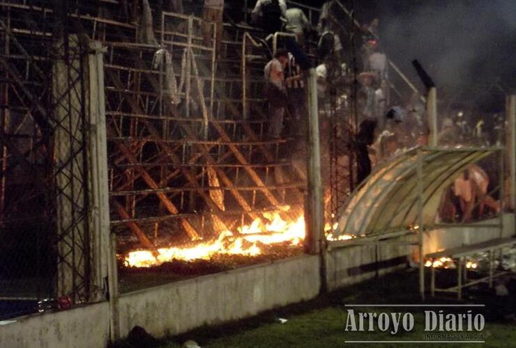 Este fue el único incidente que se registró en el estadio. FOTO: Maximiliano Pascual