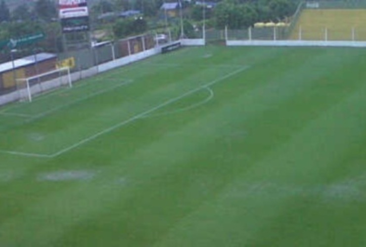 El estadio de Misiones, inundado (Alejandro Mangiaterra)