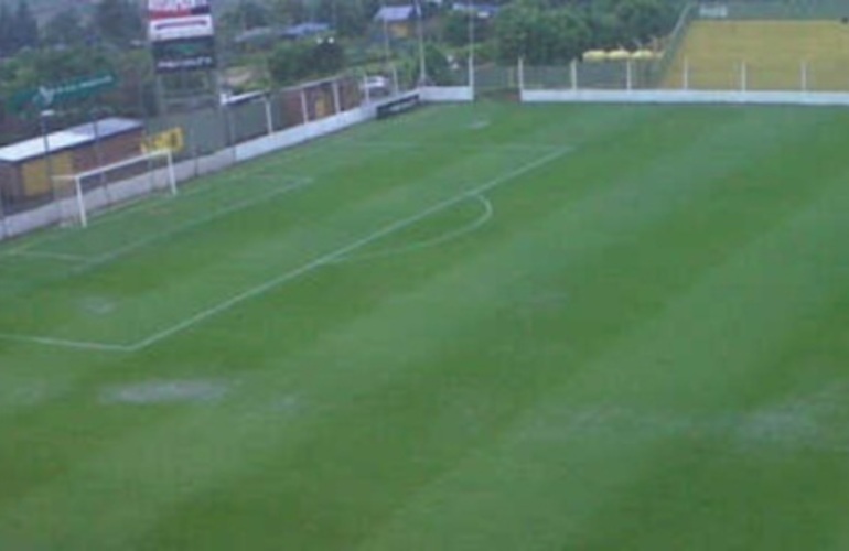 El estadio de Misiones, inundado (Alejandro Mangiaterra)