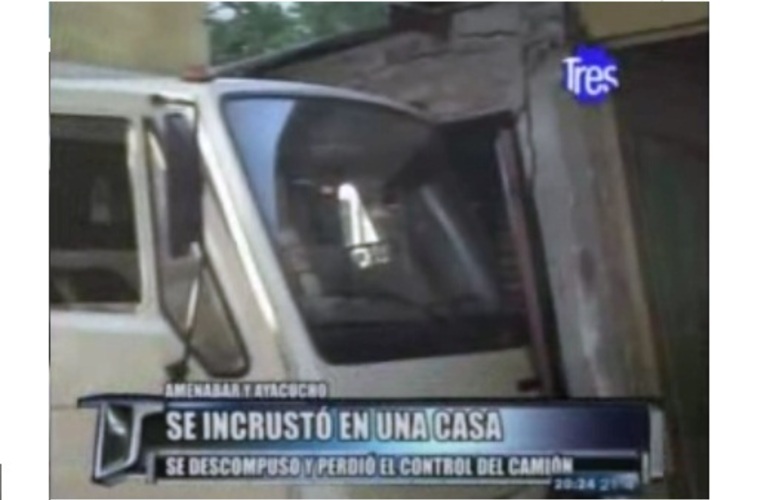 Imagen de Sufrió un infarto y su camión se incrustó en una casa