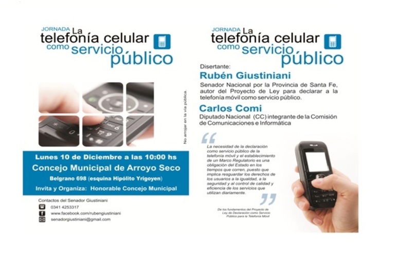 Imagen de Jornada Telefonía Celular como servicio público