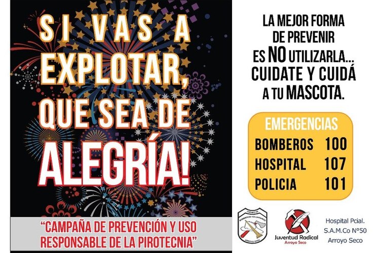 Imagen de Campaña de Prevención y Uso responsable de la Pirotecnia