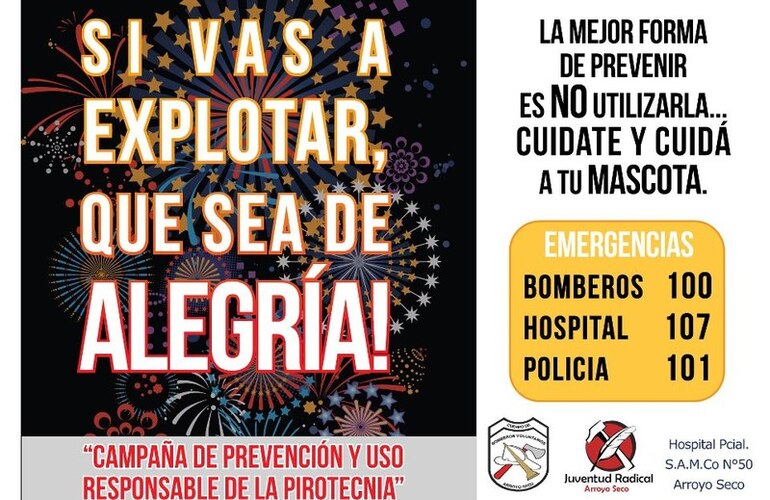 Imagen de Campaña de Prevención y Uso responsable de la Pirotecnia