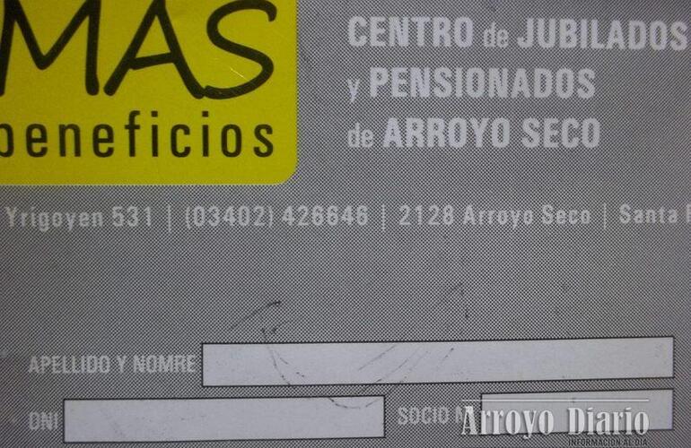 Imagen de El Centro de Jubilados lanza la "Tarjeta Más Beneficios"