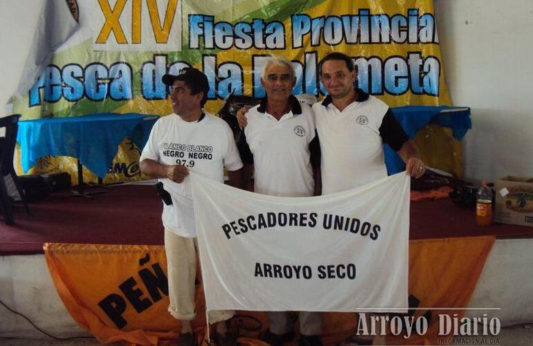 Jorge Gorosito, Enrique Alfaro y Mauricio Bachieca en una de las ediciones de esta fiesta de pesca deportiva