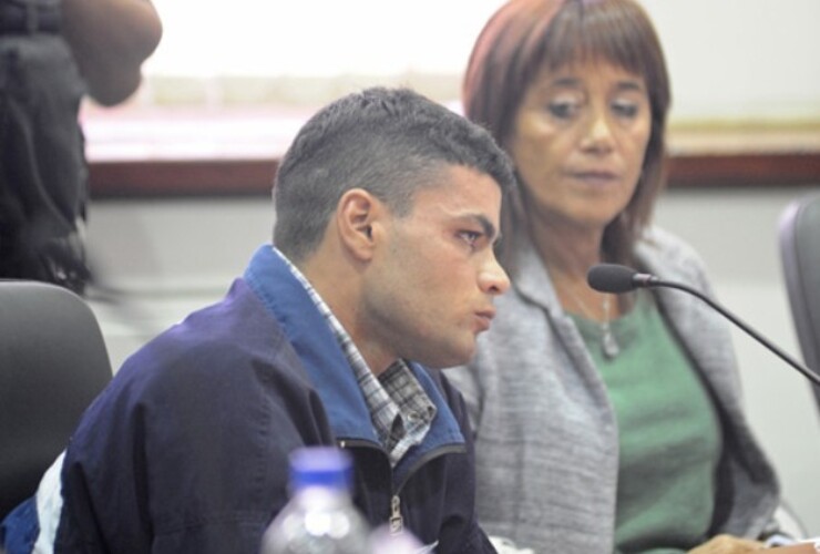 Juzgado. Mariano Blanco, un joven analfabeto de 23 años, condenado ayer por la muerte de su bebé Jeremías en barrio Godoy el 3 de febrero de 2011.