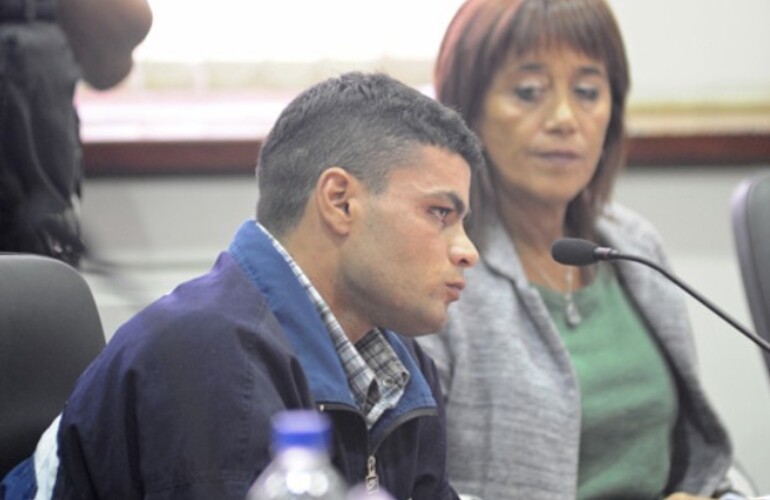 Juzgado. Mariano Blanco, un joven analfabeto de 23 años, condenado ayer por la muerte de su bebé Jeremías en barrio Godoy el 3 de febrero de 2011.