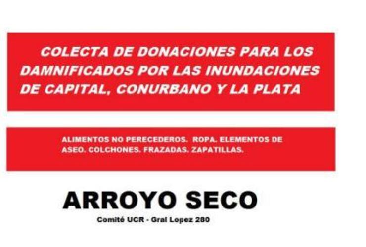 Imagen de Colecta solidaria para los afectados por las inundaciones