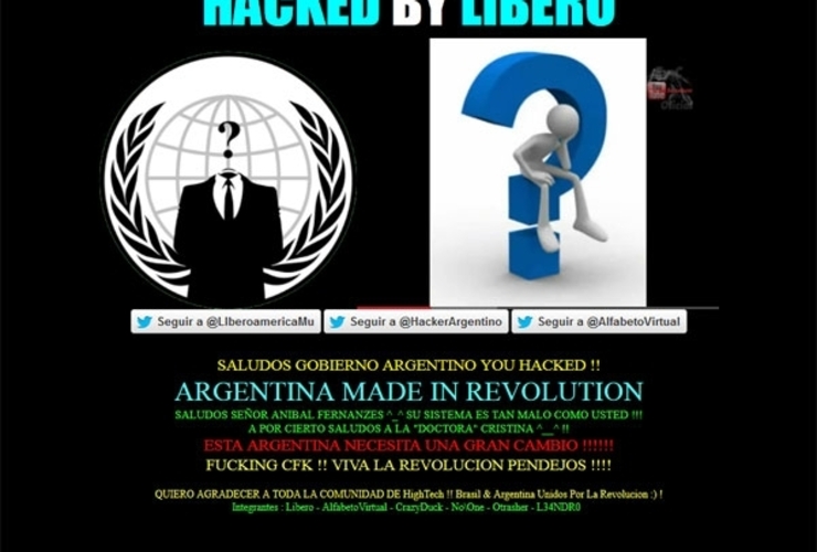 Imagen de Hackearon el blog de Aníbal Fernández