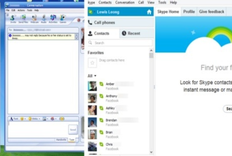 De la ventana del MSN a la de Skype.