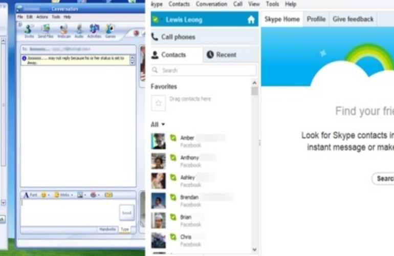 De la ventana del MSN a la de Skype.
