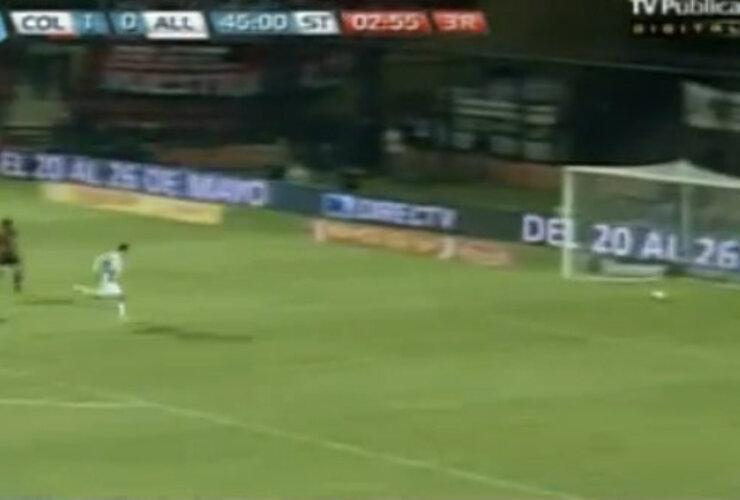 Foto: captura imagen video youtube. Gol Facundo Curuchet, Colón 2 - All Boys 0