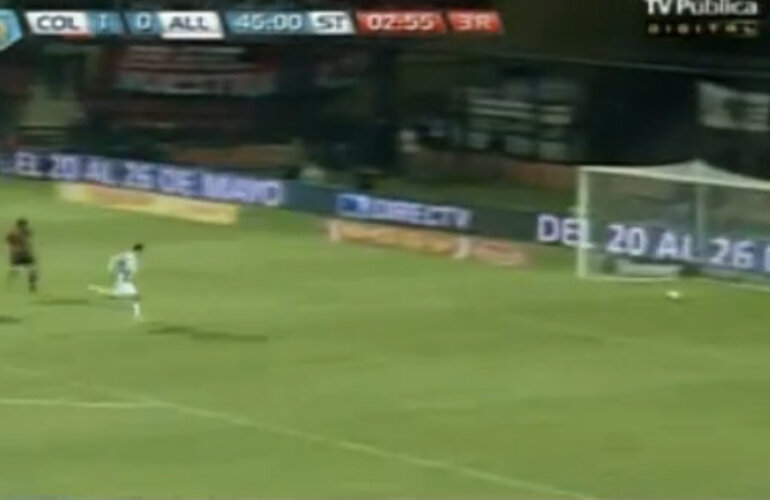 Foto: captura imagen video youtube. Gol Facundo Curuchet, Colón 2 - All Boys 0