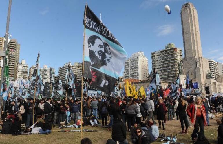 La intendenta de Rosario pronunci&oacute; un breve discurso en el que destac&oacute; las pol&iacute;ticas que el socialismo puso en marcha de la ciudad de Rosario (Foto: S. Toriggino).