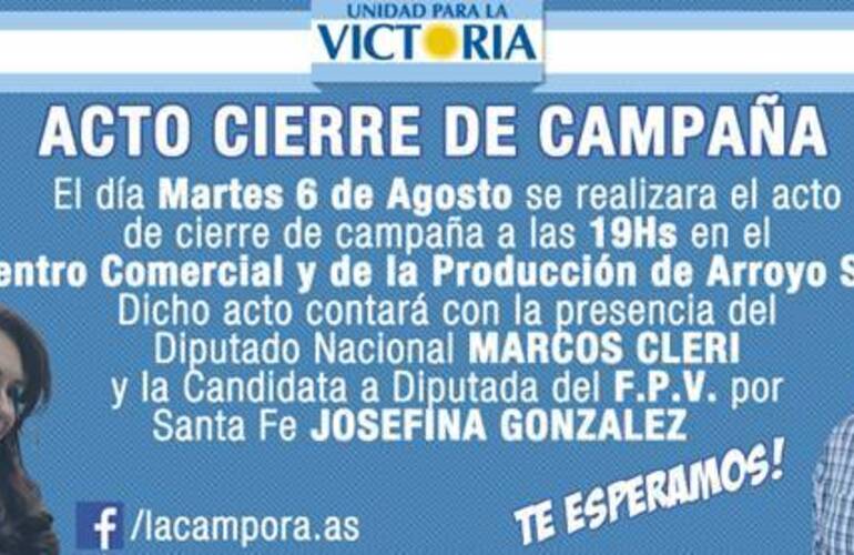 Imagen de Cierre de Campaña  de la lista Unidad para la Victoria