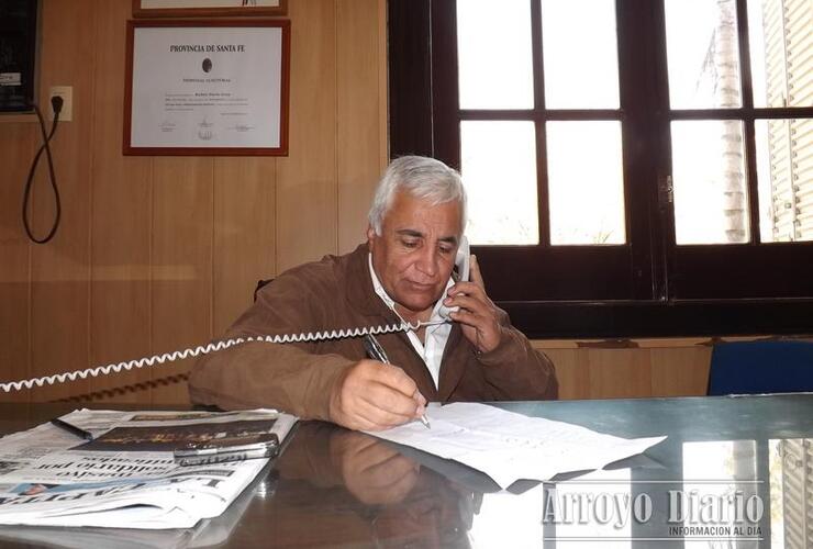 Miguel Ángel Coradini intendente interino durante la ausencia de Darío Gres