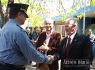 El Ministro de Seguridad Raúl Lamberto junto al Inspector Fernando Arco y el Intendente Darío Gres