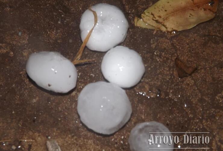 Imagen de Cayó granizo de gran tamaño en Arroyo Seco