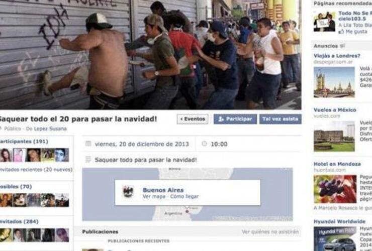 Imagen de Detienen a dos hombres que incitaban a saquear vía facebook