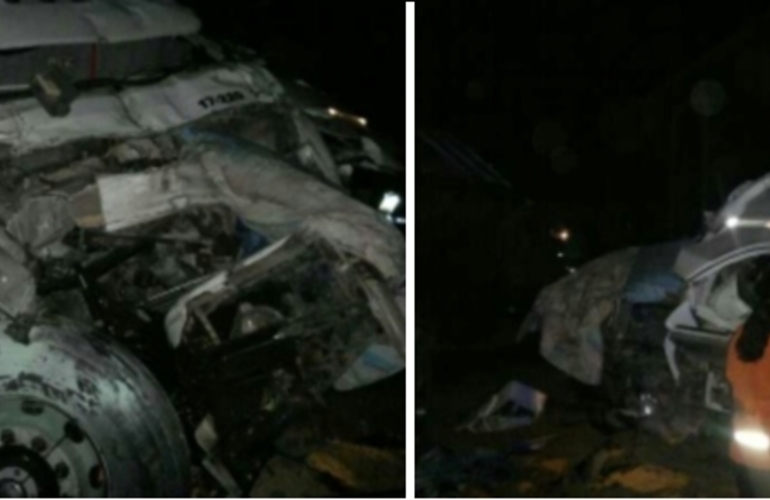 As&iacute; qued&oacute; el cami&oacute;n que viajaba por la ruta 34.