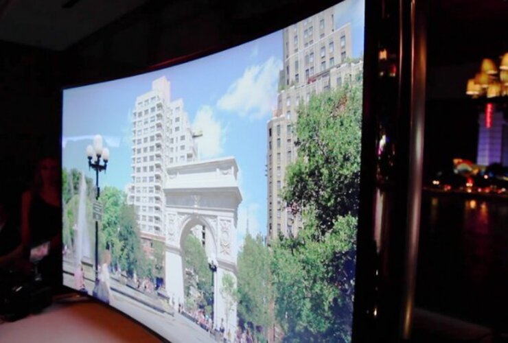 Imagen de Samsung presentó una TV con pantalla flexible