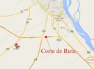 Mapa indicativo de la ubicación del corte de la ruta A0-12
