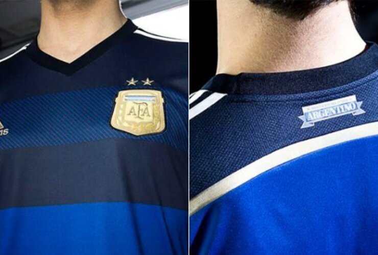 Imagen de Presentaron la nueva camiseta alternativa de la Selección para el Mundial 2014